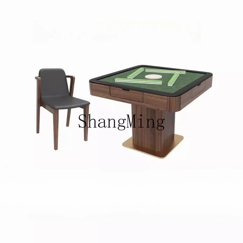 

FG new Chinese-style solid wood mahjong tables and chairs silent mahjong walnut automatic household chess and card table