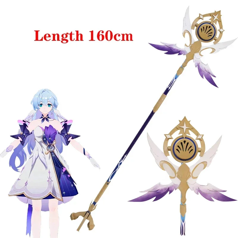 

160CM Game Honkai Star Rail Robin Cosplay Weapon Accessories Cosplay feather Prop Halloween Weapon Staff Halloween Cosplay prop