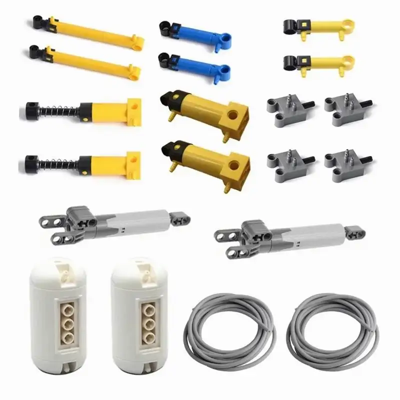 

22 шт. MOC пневматические детали воздушный насос 19482 цилиндр 19476 толкатель 19475 воздушный бак 75974 совместим с Legoeds 47223/19476