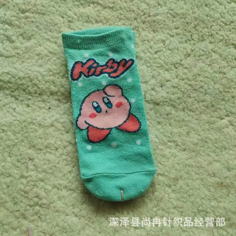 Kawaii Cute Kirby Socks Boat Socks Short Cotton Versatile Fashion Leisure Student Motion Cute Girl Birthday Gift For Children