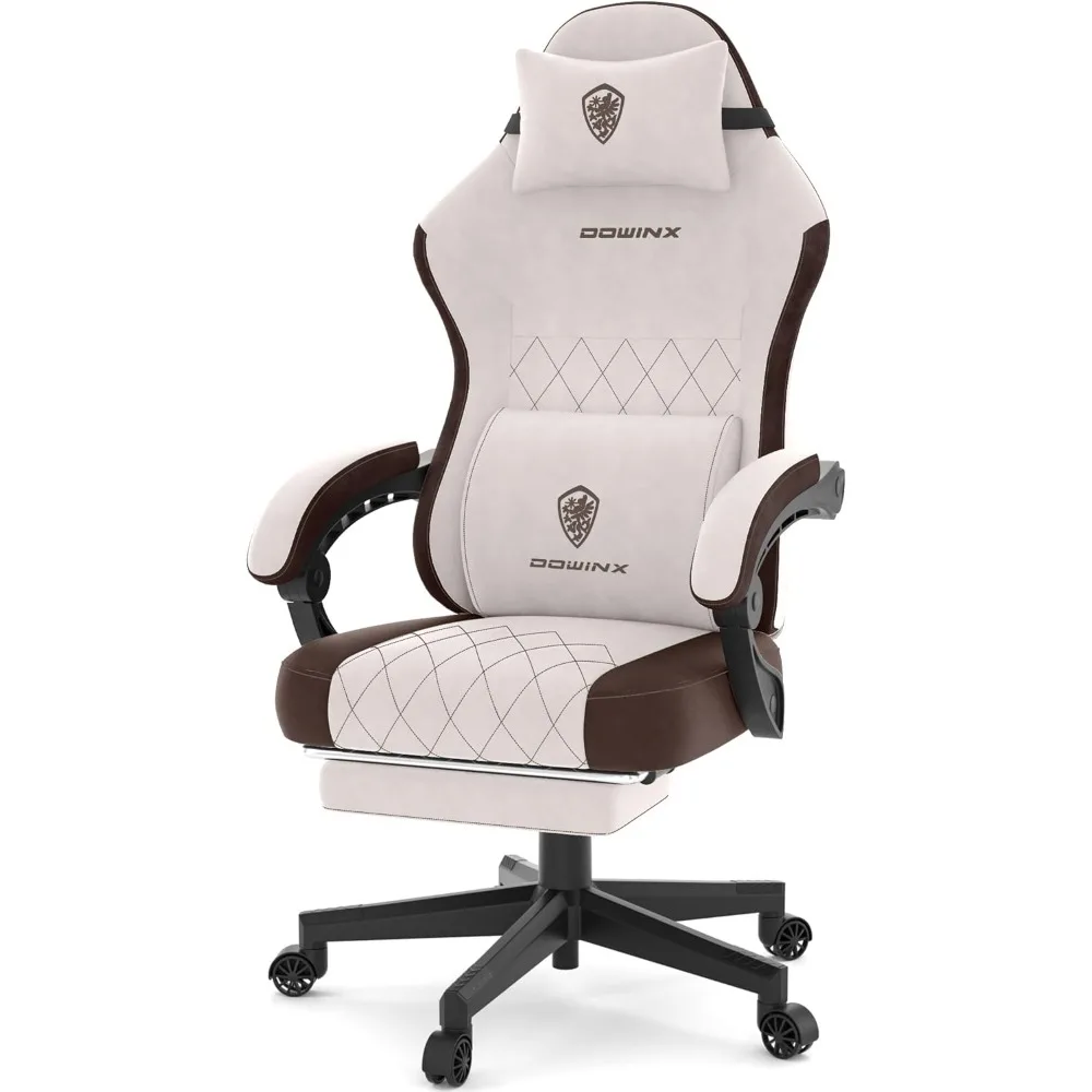 

Gaming Chair, Fabric Gaming Chairs for Adults with Pocket Spring Cushions and Lumbar Support, Ergonomic Massage Computer