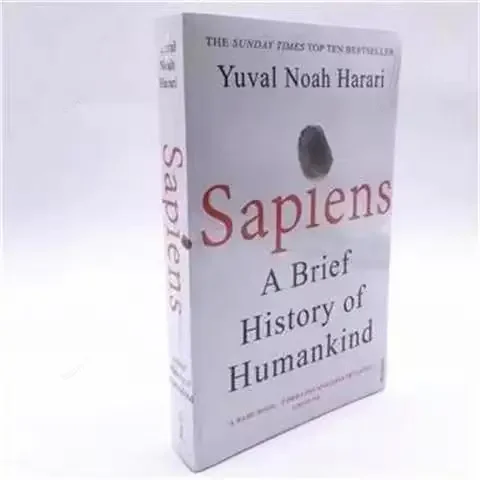 Sapiens Krótka historia ludzkości Yuval Noah Harari Książki w języku angielskim Książki z historii antropologicznej Książka do czytania pozalekcyjnego