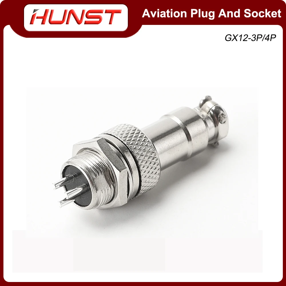 HUNST GX12-3P/4P Aviation Plug Connector Metal Butt Plug Suitable For Foot Pedals And Swivel Joints