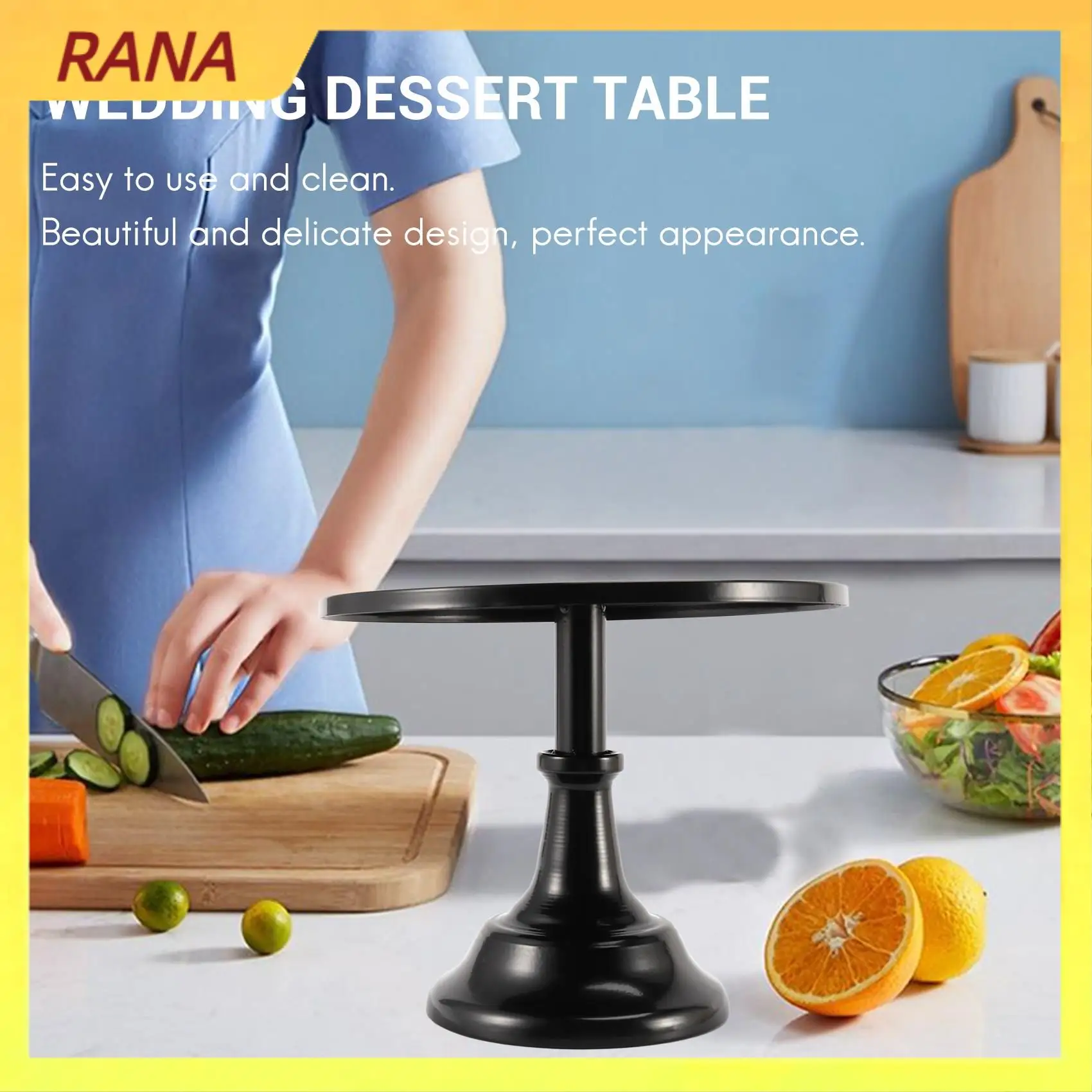 

RANA 12 Inch Iron Round Cake Stand Cake Plate Pedestal Dessert Holder Wedding Birthday Party