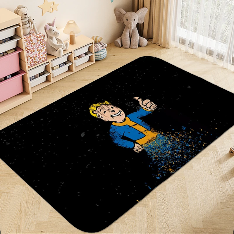 

Children's Bedroom Carpet A-Fallouts Home Entrance Washable Non-slip Kitchen Rug Aesthetic Carpets for Living Room Funny Doormat