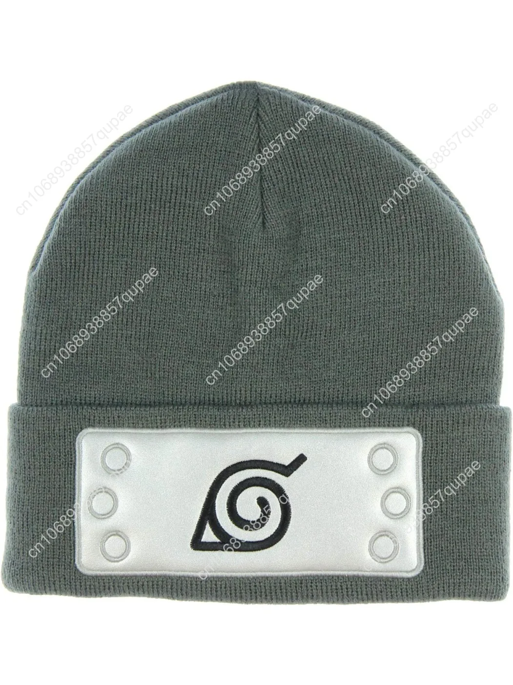 Shippuden Collection Leaf Village Headband Costume Beanie Skull Cap Silver