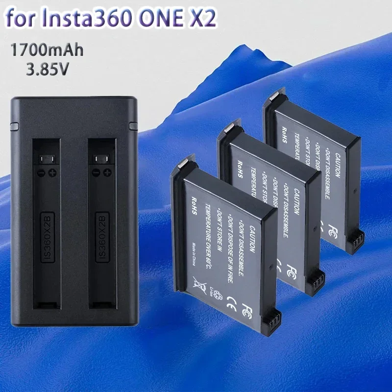 Rechargeable Li-ion Battery For Insta360 ONE X2 Compatible with Insta 360 One X 2 Action Camera 3.85V 1700mAh IS360X2 Battery