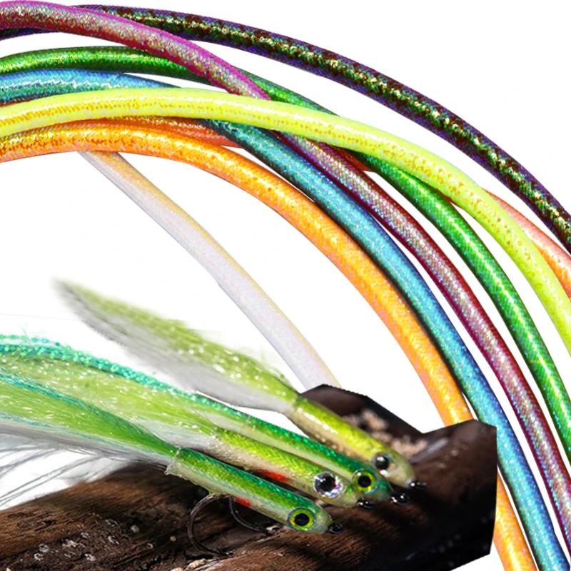 

New 2yards Dia.6mm fly tying pearlescent mylar tubes braided flashabou tinsel minnow body tubing streamers fly tying materials