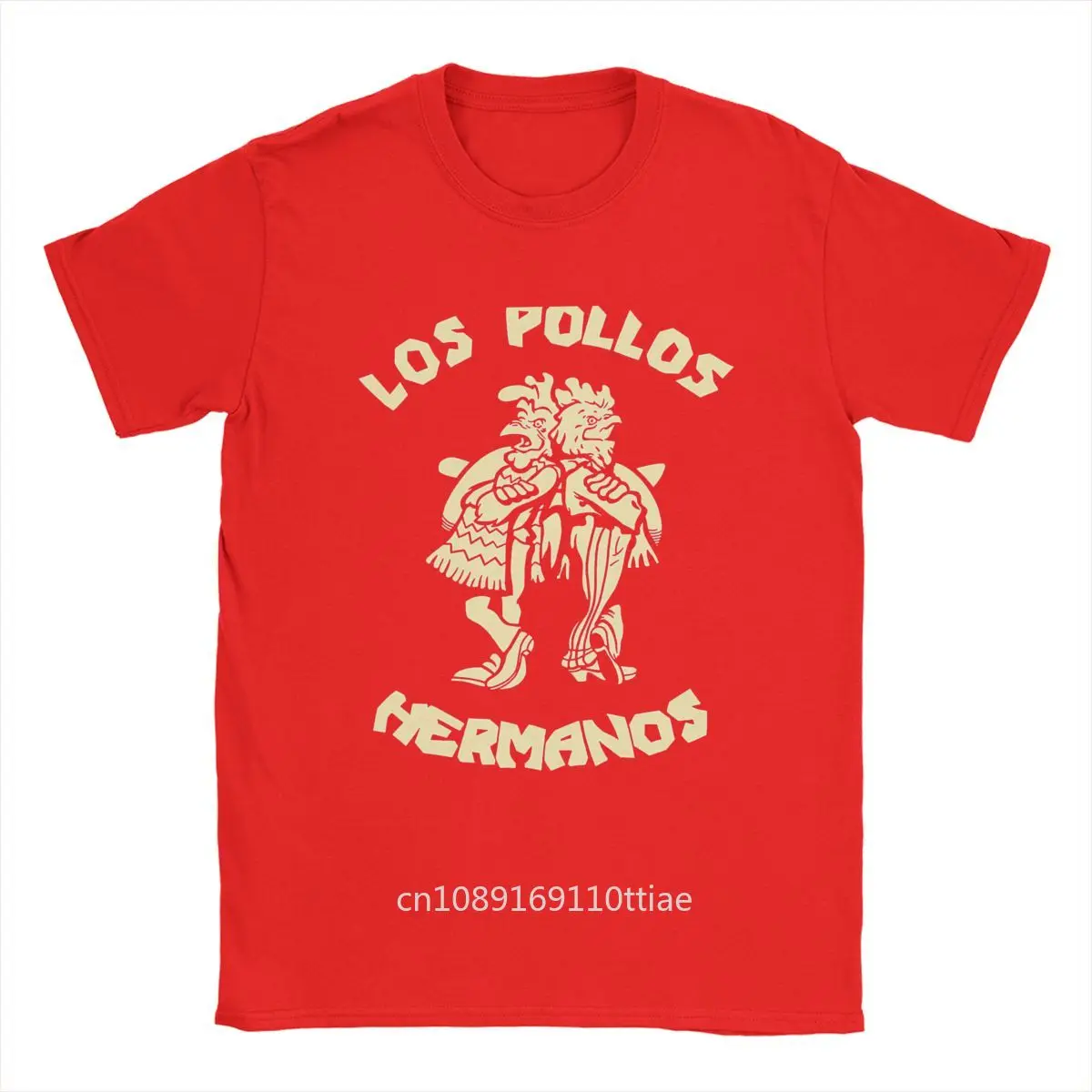 Men Los Pollos Hermanos Chicken Christmas T Shirt Breaking Bad Cotton Clothes Unique Short Sleeve Crew Neck Tees New T-Shirts