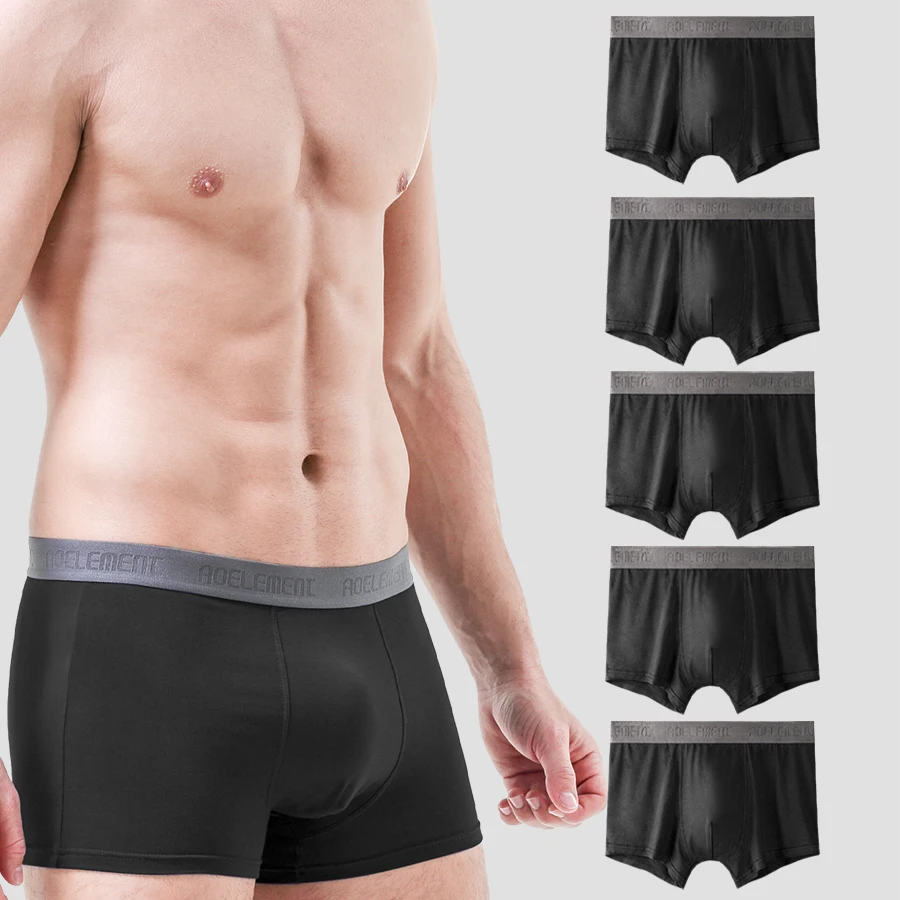 

5PCS Men's fat plus size briefs, loose fat bottoms, boxer shorts, breathable fat boxers