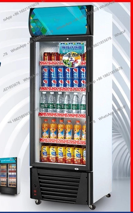 

Display Cabinet Refrigerated Cabinet Double Door Fresh-keeping Cabinet Vertical Glass Door Refrigerator