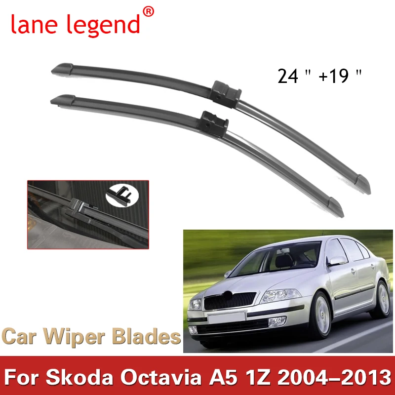 Przednia szyba samochodu pióra wycieraczek do przedniej szyby dla Skoda Octavia A5 1Z 2004-2013 przednie okno 2005 2006 2007 2008 2009 2010 2011