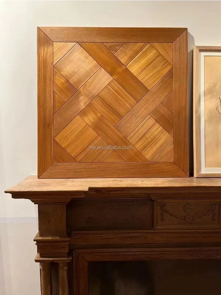 نسخة مخصصة من الأرضيات المصنوعة من خشب الساج الطبيعي وبلاط باركيه الفيلا