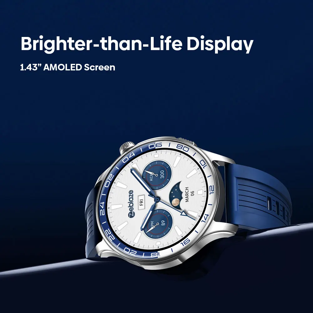 Zeblaze Btalk 4 Pro Voice Calling Smart Watch 1.43''AMOLED Display Screen Heart Rate Fitness & Wellness Smartwatch For Men Women