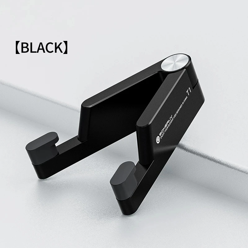 T1 Universal Portable Folding Desk Mount Holder Mini Size Aluminum Bracket Mobile Phone Cradle Foldable Stand for Cellphone iPad