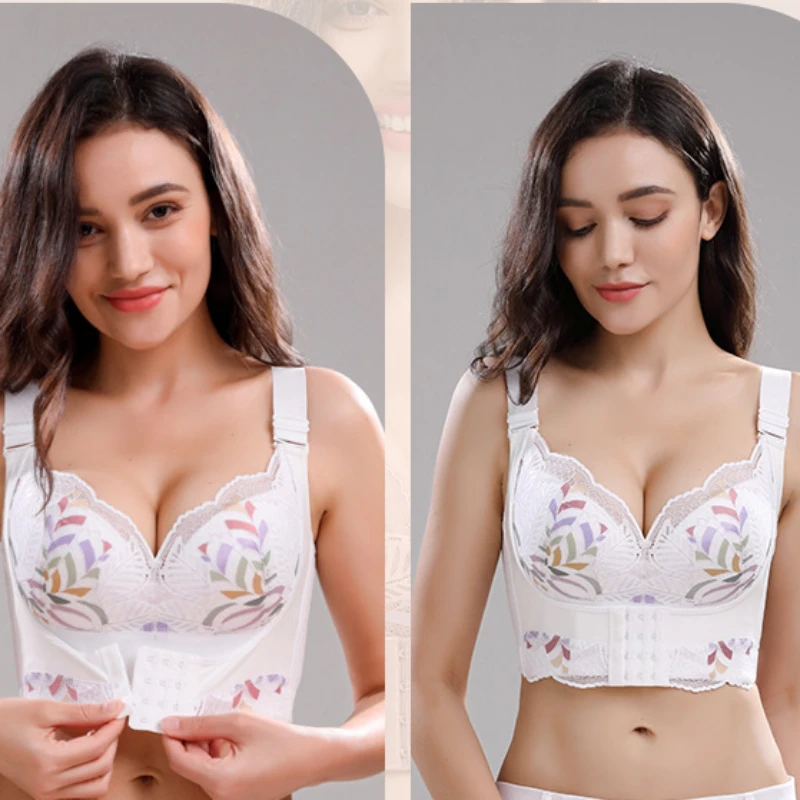 Full Cup Push Up Bra Lace Sexy Bra Lingerie Plus Size Bra New Bra Front Open Fashion Embroidery Womens Top Women Clothing Bras