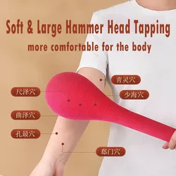 Extended Back Pounding Massage Hammer Meridian Beat Stick Multi-functional Meridian Beat Soft Elasticity