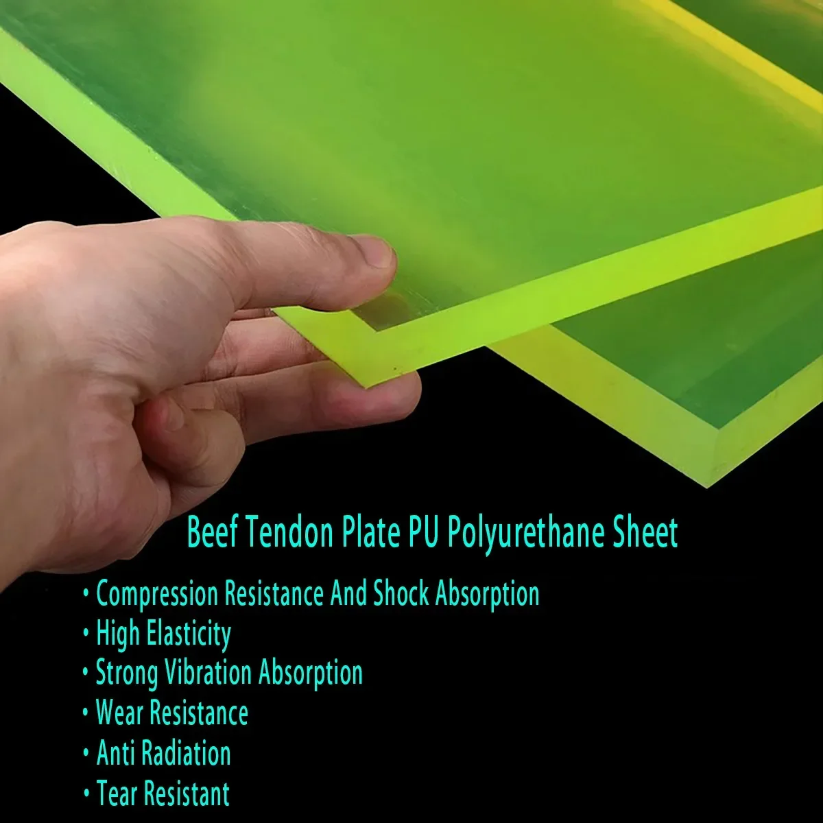 Beef Tendon Plate PU Polyurethane Sheet Elastic Plate Board Thickness 1/2/3/4/5/6/8/10/12/15/20mm