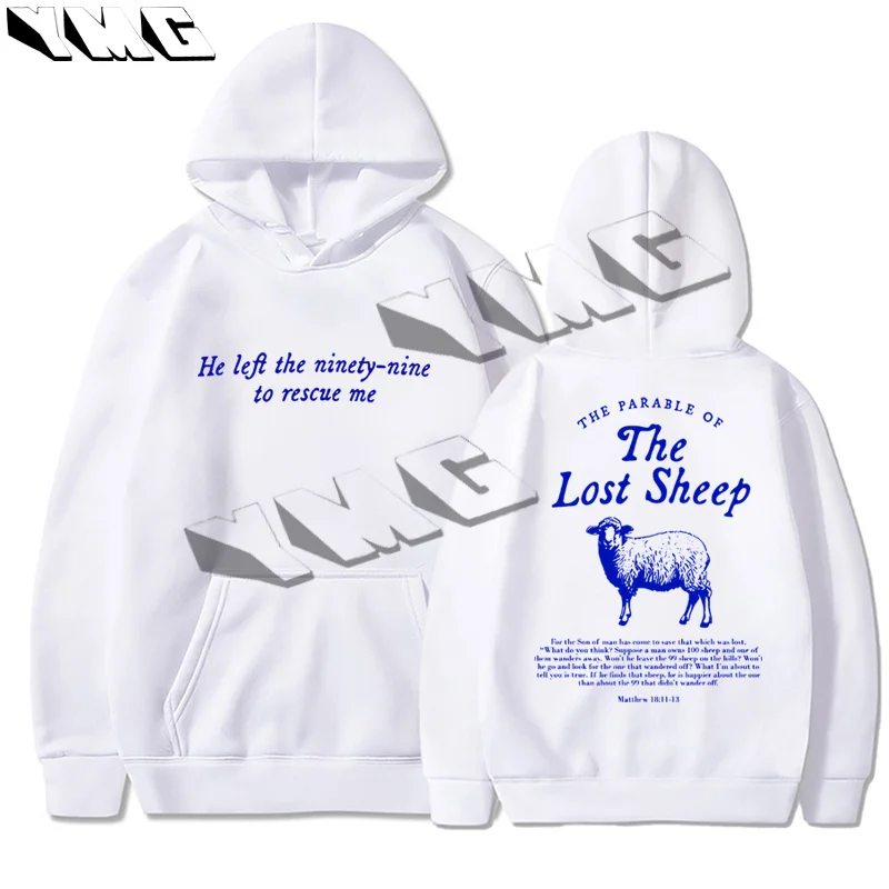 

Y2K Lost Sheep Back Printed Letter Pattern Women's Thick Cotton Hoodie Oversized Loose Casual Hoodie Zong Street Hoodie EMO girl