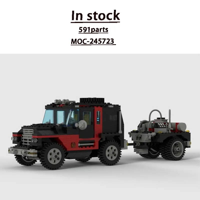

MOC-245723 Новая модель дизельного грузовика с прицепом, 591 деталь, конструктор MOC, подарок для мальчиков на день рождения и Рождество