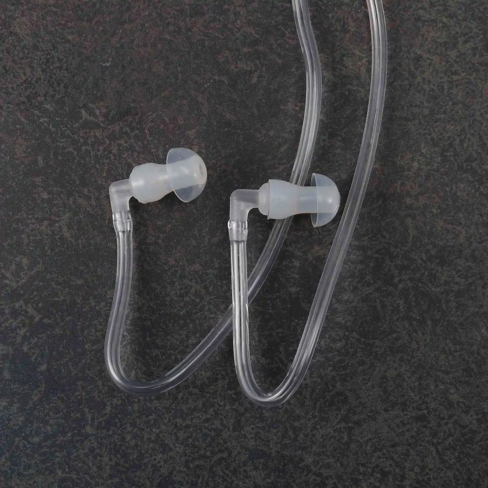 Fones de ouvido binaurales anti-radiação, estéreo, com microfone, universal, 3.5mm, cancelamento de ruído, tubo de ar, acústico