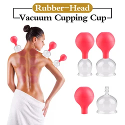 5 Size Facial Cupping Glass Cups , Cellulite Remover Vacuum Suction Massage Cups for Relieve Pain Beauty Acupoint Stimulation