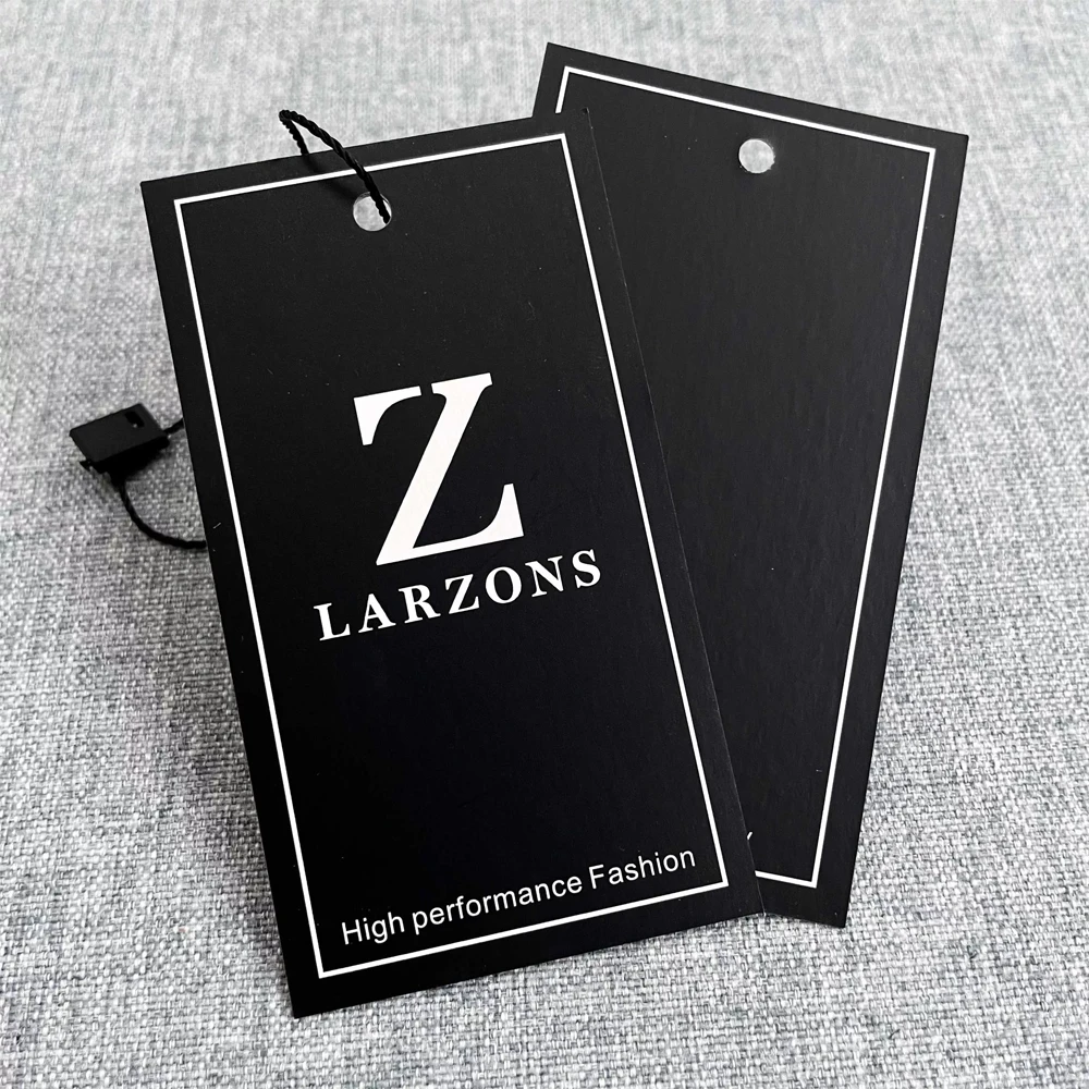 Custom Rectangle Hang Tags with personalized logo Brand Fashion Paper Label Garment Swing Tag Price Label