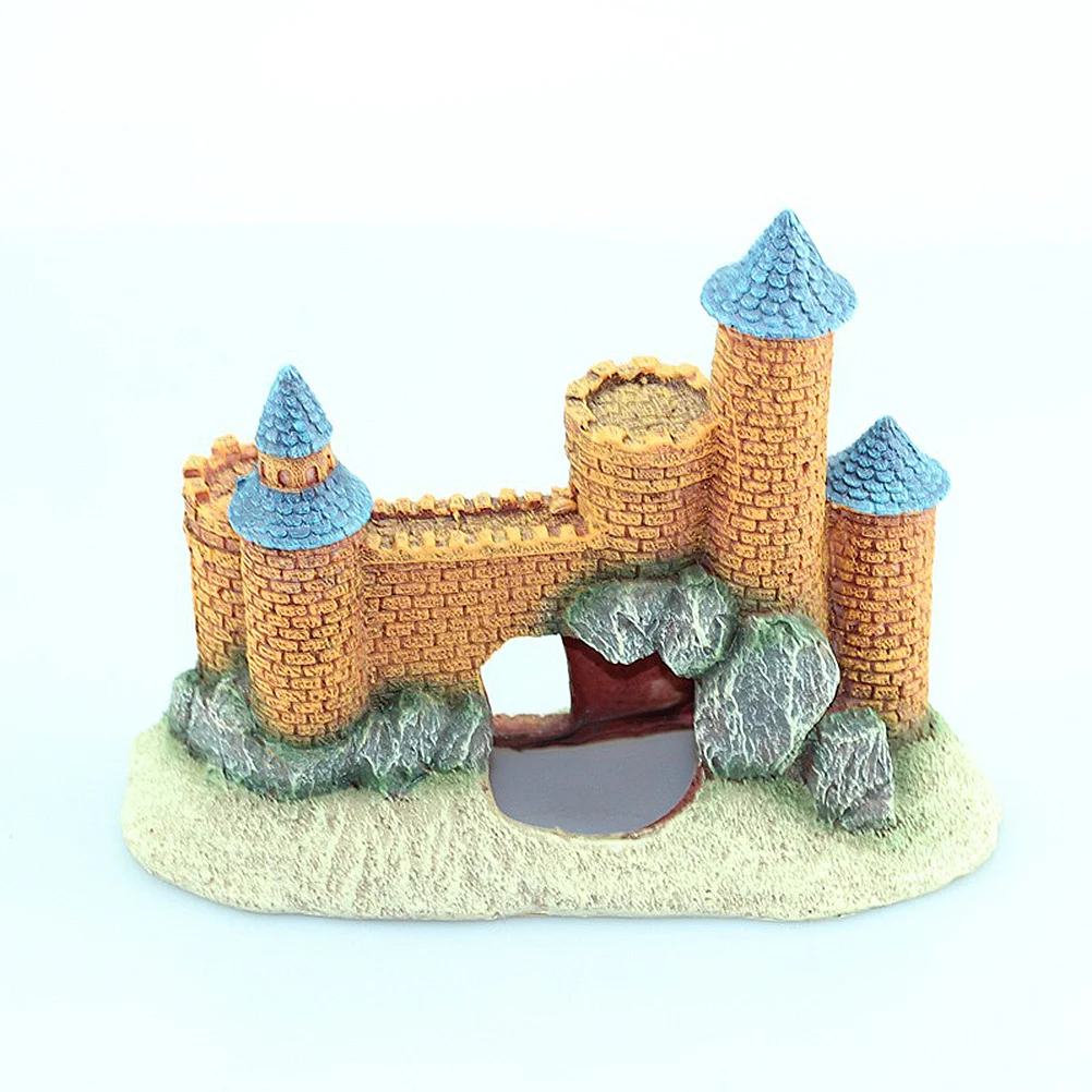 

Aquarium Castle Adornment Aquarium Resin Castle Ornament Aquarium Simulation Castle Decor Fish Tank Decoration