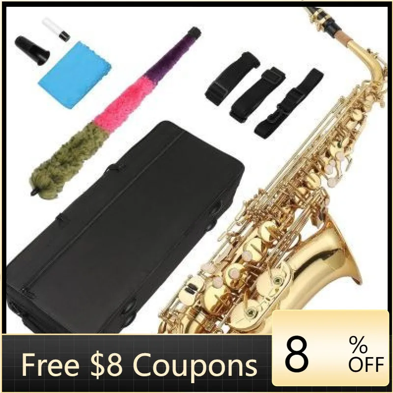 STLF Professional play of brass flat B key alto saxophone, saxophone wind instruments for adult beginners