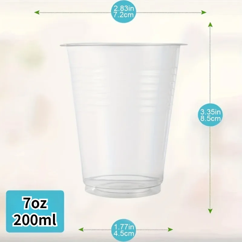 50/100PCS Disposable Transparent Plastic Cups Kitchen Utensils for Party Birthdays Coffee Cold Drinks Fruit Containers view 3