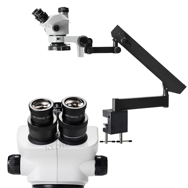 LHISM Simul-Focal Adjustable Arm Ent Operation Practice Microscopio Operating Trinocular Stereo Microscope For Practicing