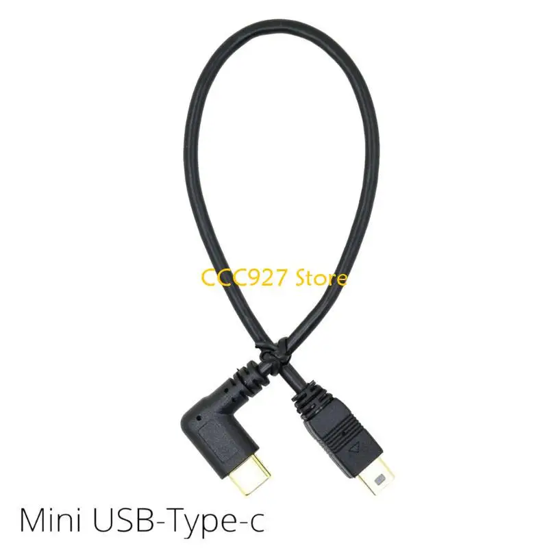 B03F Mini USB to Type C Adapter Converter Cable for Camera Phone OTG Cable 90 Degree - view 4