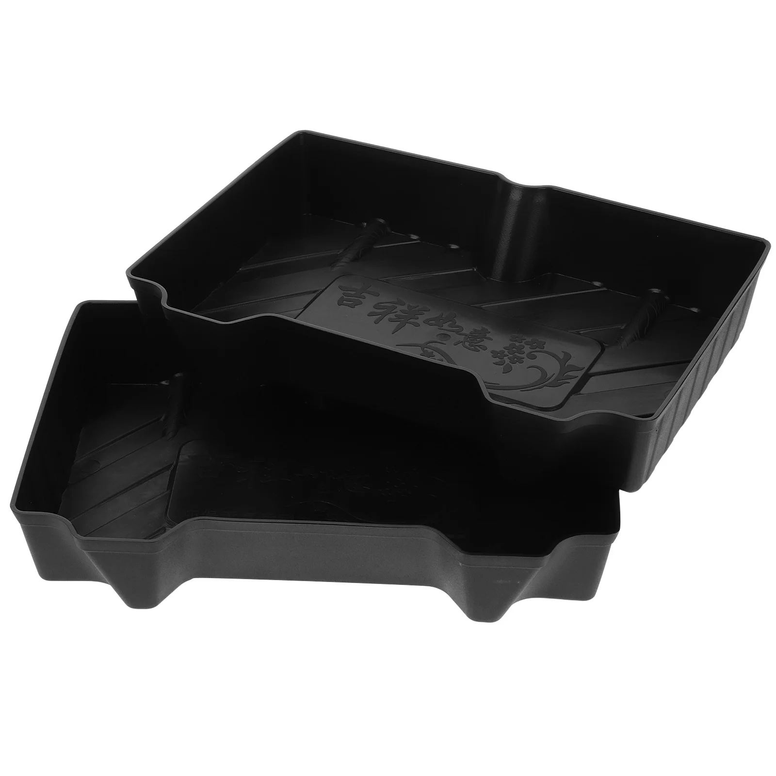 

2pcs Plastic Plant Saucer Heavy Duty Flower Pot Tray No Hole Water Resistant Potted Plant Drip Tray Business Gift Garden
