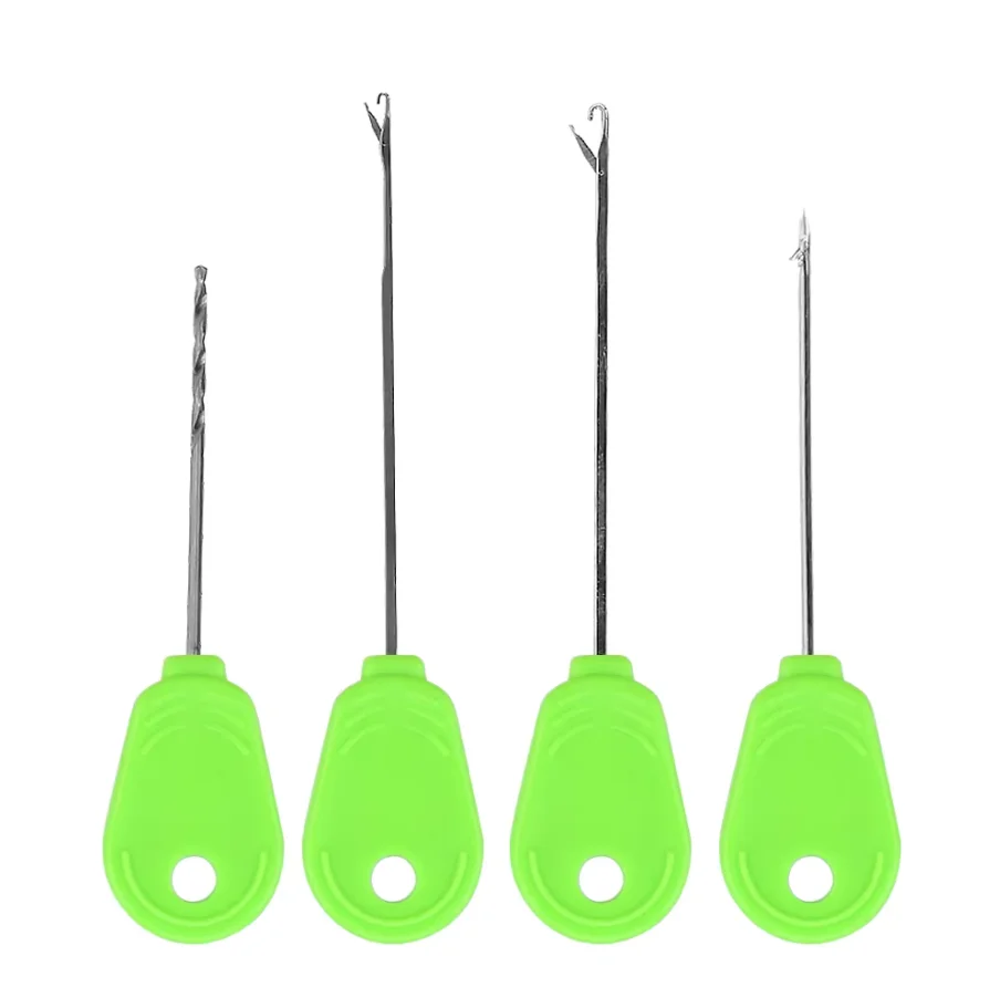 Hirisi BT06 4 Stuks Karpervissen Aas Naald Met Opbergdoos Professionele Aas Threading Gereedschap Karpervissen Vissen Accessoires