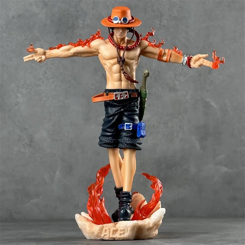 2025 Neue One Piece LX Three Brothers Cross Ace Statue Modell Anime Figur Desktop Dekorative Ornament Geschenk