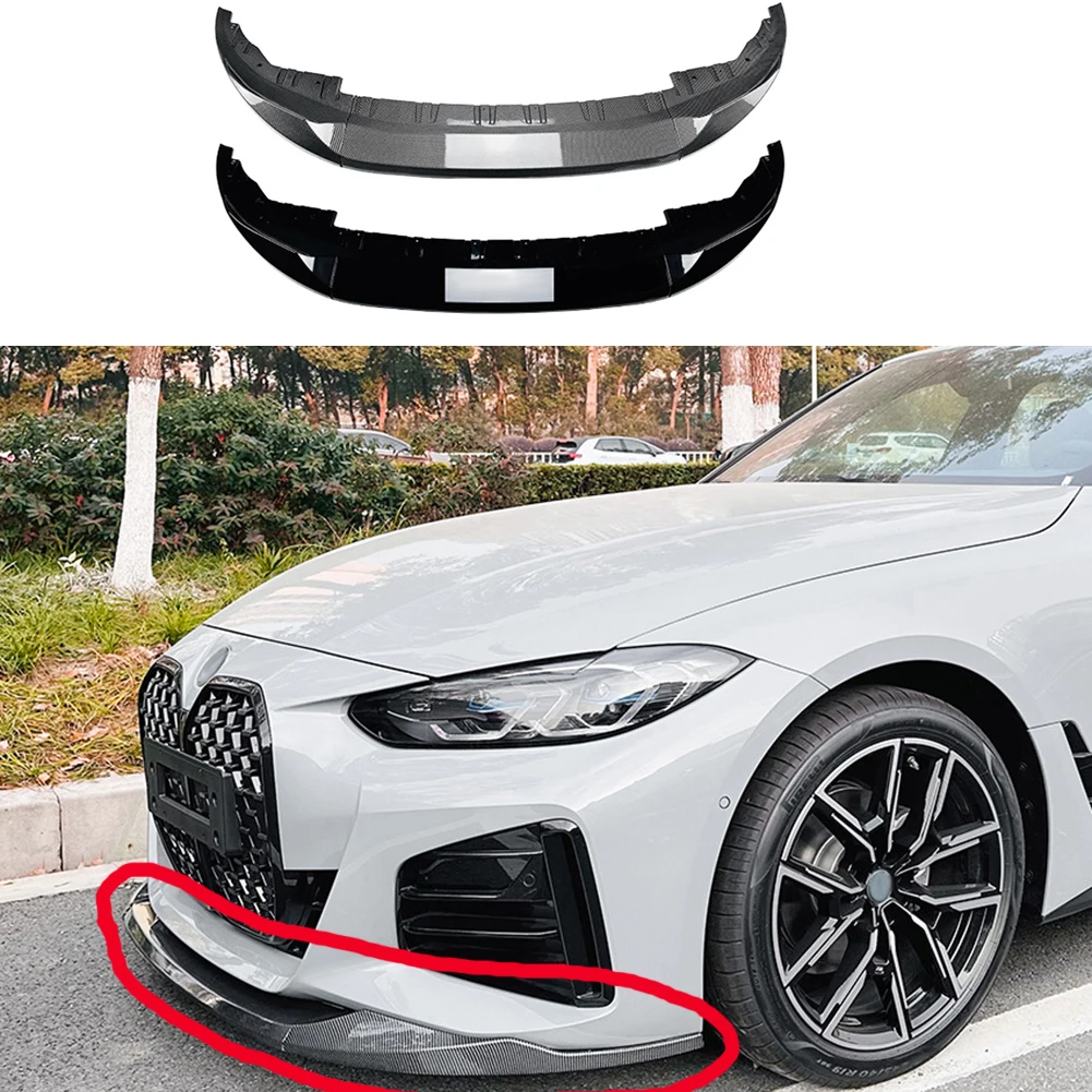 

3PCS Front Bumper Splitter Lip Spoiler Diffuser Body Kit For 2020+ BMW 4 Series G26 Gran Coupe 420i 430i 435i M440i 4 Doors