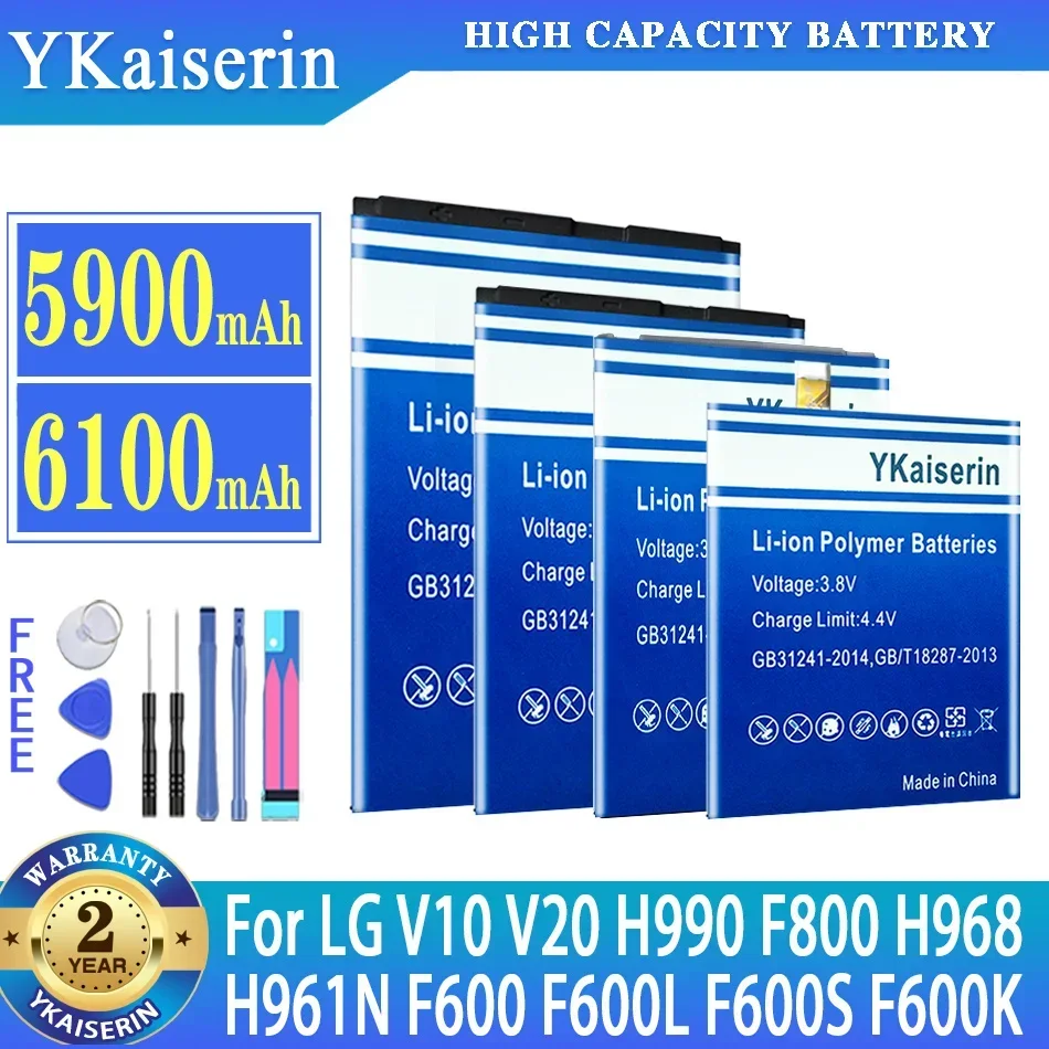 YKaiserin Battery BL-44E1F BL-45B1F For LG V10 V20 H990 F800 H968 H961N F600 F600L F600S F600K Batteria Tracking Number