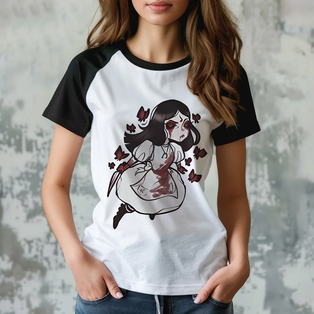 Alice Madness Returns top women manga t shirt girl comic graphic clothing