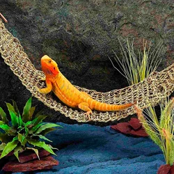 Lizard Hammock Reptile Inhabit Decoration Terrarium Natural Seagrass Fiber For Lounger Small Hermit Crabs Geckos Bed Birds Mats