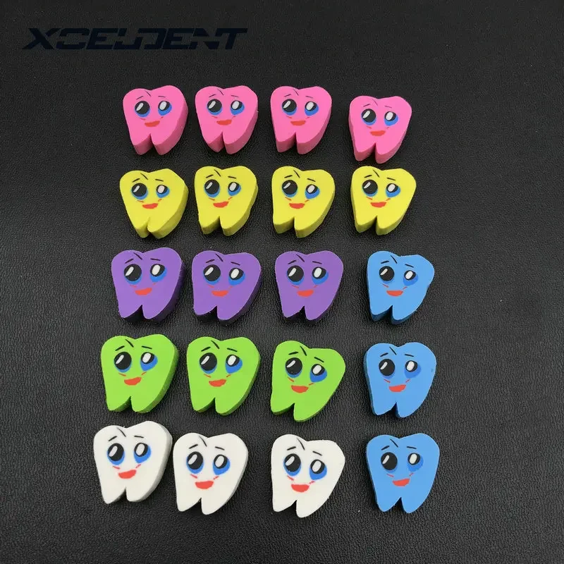 20pcs/bag Molar Shaped Tooth Rubber Erasers Dentist Dental Clinic School Gift Student Rubber