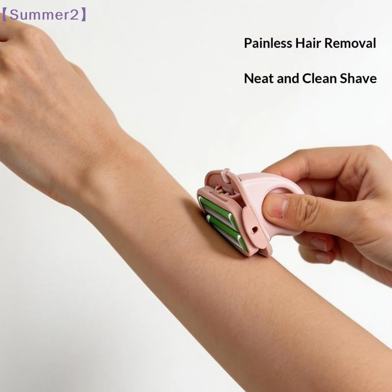 Women Safety Body Hair Removal Razor With Storage Box Brush 3-layer Stainless Steel Floating Blades For Leg Arm Underarm Shaving