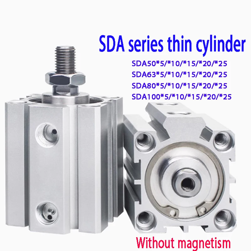 

airtac pneumatic Thin cylinder SDA Model piston type double acting Pneumatic compact air cylinder SDA50/63 /80/100X10X15X20X25