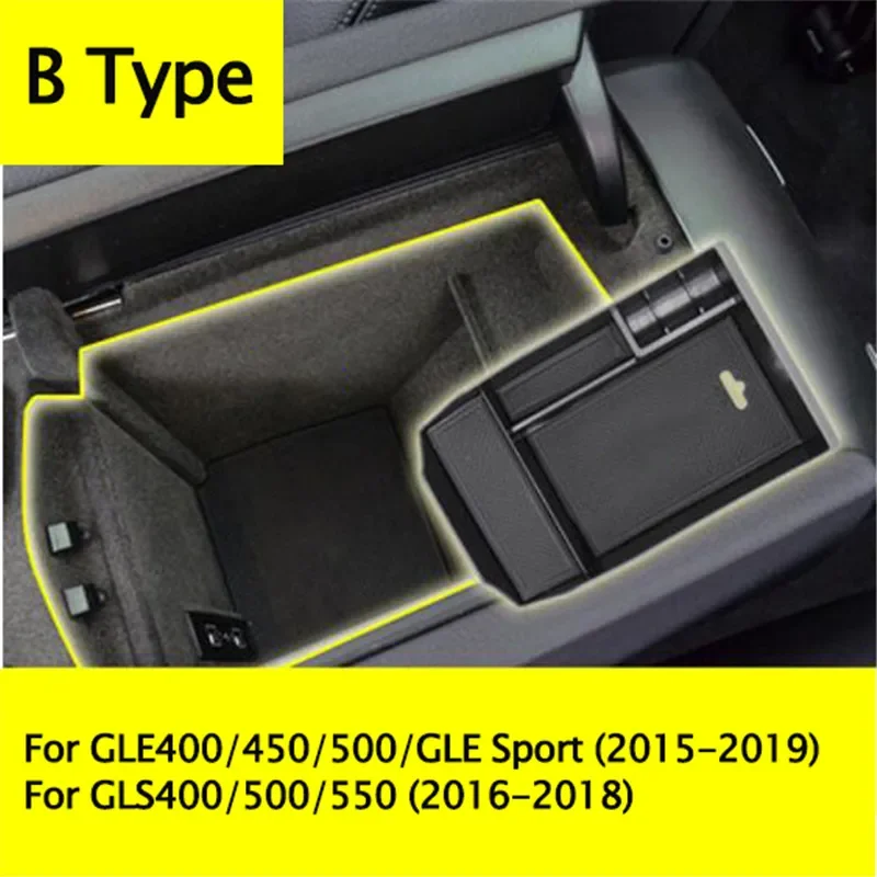 For Mercedes Benz M/GLE/GL/GLS-Class W166 X166 Armrest Storage Box Container Tray Organizer Accessories Left hand driver