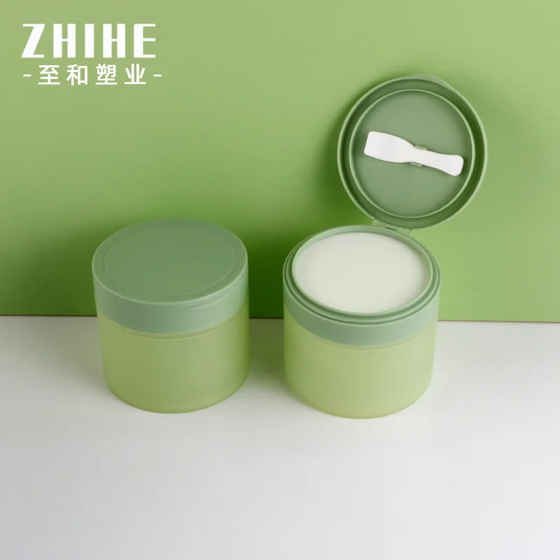 

20PCS 200/300g Flip-Top Cleansing Balm Jars, PP Plastic Scrub Cream Containers with Spoon, Wide Mouth Face Mask Storage