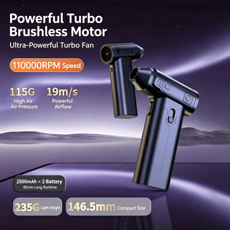 Turbofan  110000RPM High Power Jet Fan Air Duster Motor Variable Speed Dust Blower Brushless Clean Tool Handheld Air Mini Blower