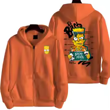 Bart Simpson Double Sided Zip Hoodie