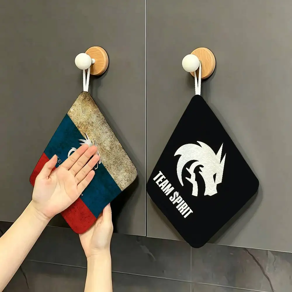 Game T-Team Spirit Polyester Cotton Hanging Kitchen Towel, Absorbent Hand Wiping Cloth for Daily Cleaning Drying