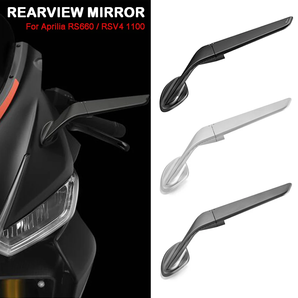 

For Aprilia RS660 RSV4 1100 2021 New Motorcycle Mirrors Modified Wind Wing Adjustable Rotating Rearview Mirror Rear Wing Mirrors