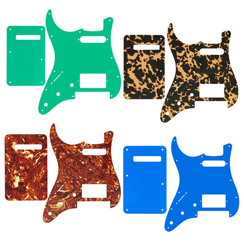 

Pleroo Guitar Pickguard -For Left hand US 11 Screw Holes Strat With Floyd Rose Tremolo Bridge PAF HS Scratch Plate & Back Plate