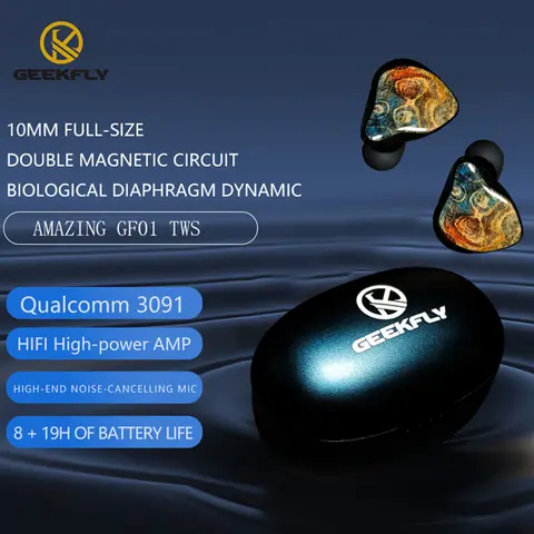 GEEKFLY 놀라운 GF01 TWS IEMs HIFI 블루투스 무선 인이어 이어폰 QCC3091 게이밍 모니터 헤드폰 오디오 DAC AMP 포함 GEEKFLY 놀라운 GF01 TWS IEMs HIFI 블루투스 무선 인이어 이어폰 QCC3091 게이밍 모니터 헤드폰 오디오 DAC AMP 포함